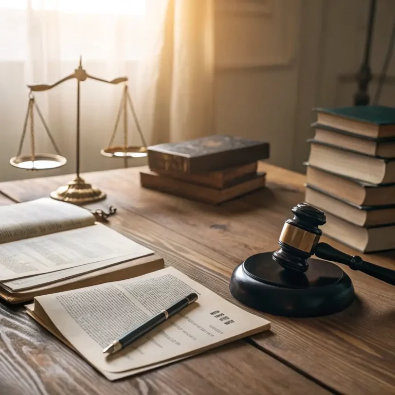 Trustworthy LDA workspace with legal documents and forms prepared on a desk under warm lighting—perfect for document preparation near me and LDA near me services in San Jose.