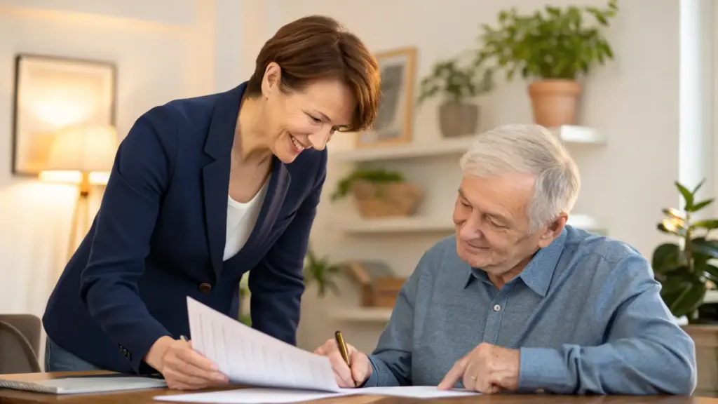 IHSS in California (2025): Eligibility, Application, Increase Hours & Appeal — San Jose Guide 4 Legal Document Assistant explaining IHSS forms to a senior client before submission to the IHSS Social Worker.