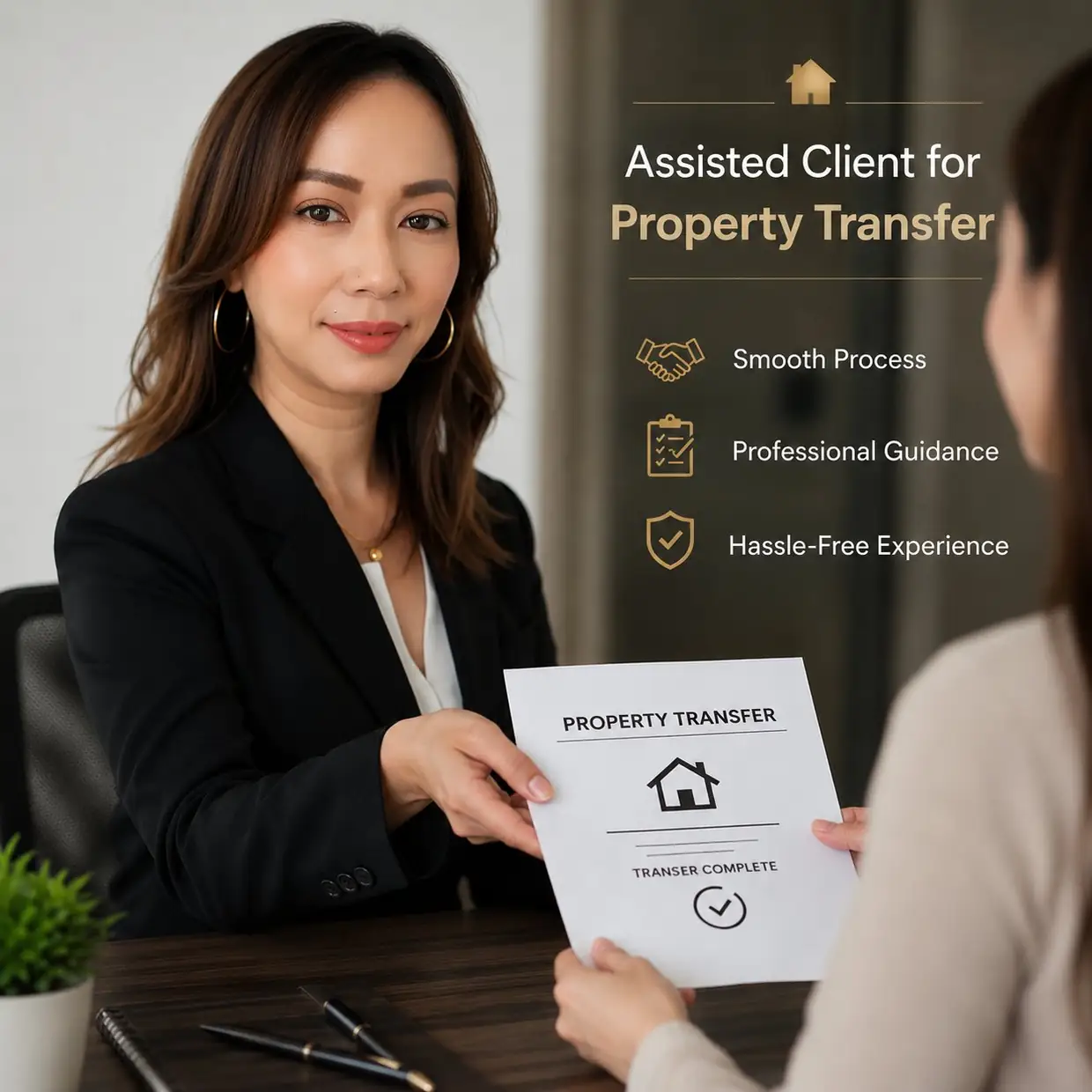 Quinnie Do California Registered LDA #268 assisting an Alameda County client with property deed preparation